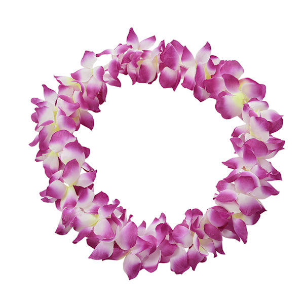 Hawaiianske Leis Simulerte Silkeblomster Leis Dansefest Fancy Dres Red