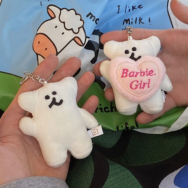 10 cm plysj nøkkelring Veske Tilbehør Cartoon Kawaii Y2K Girl Lov A1