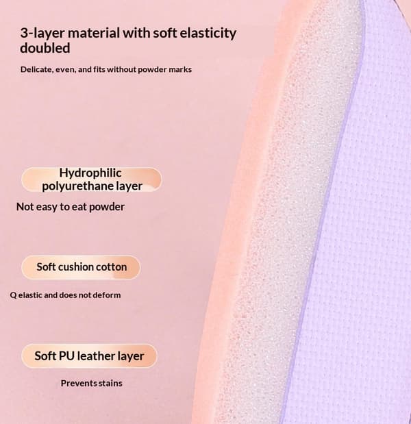 10/6 st Fingertopp Mini Puff Sminksvampar för Foundationpuder A2