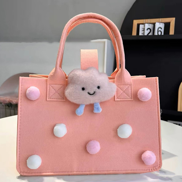 Filt Shopping Tote Party Favor Ensfarget Håndholdt Tra khaki lion