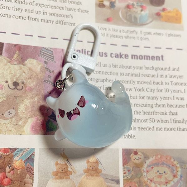 Halloween Jelly Ghost Nøkkelring 3D Tegneserie Glow-in-the-dark Elf A3