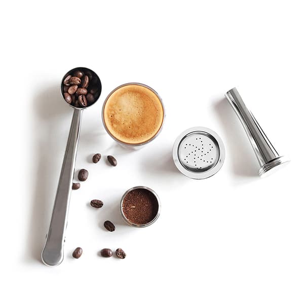 Kaffekapsler i rustfrit stål, sæt, passer til Aldi til Expre A