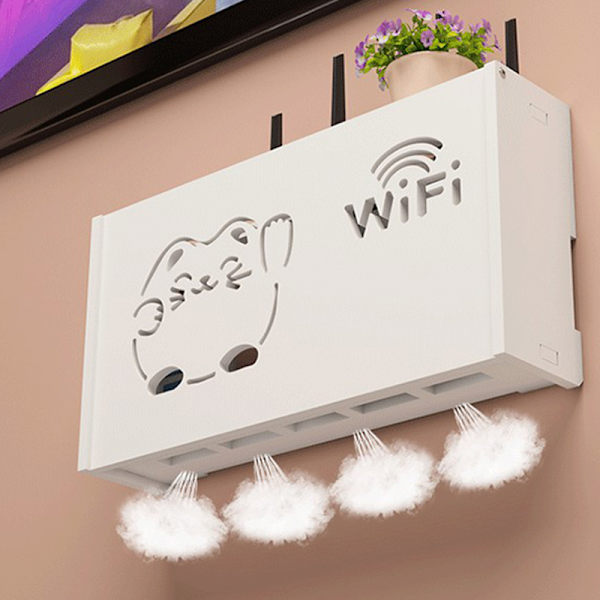 Trådløs Wifi Router Oppbevaringsboks Stue Stikkontakt Wifi Decora B