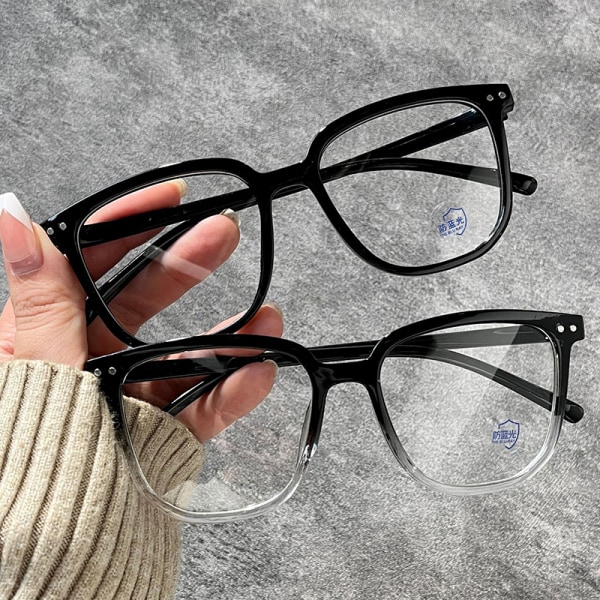 Ljusram Antiblå glasögon Transparenta optiska glasögon A