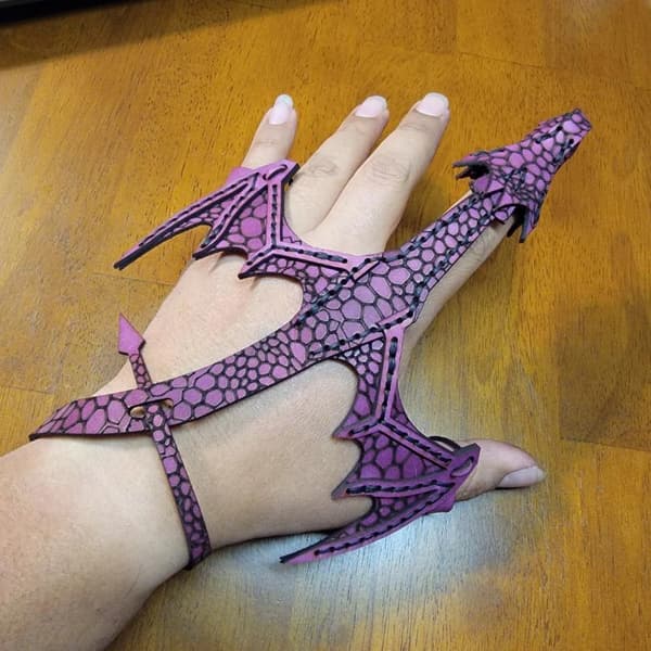 Justerbart Cosplay Læder Drage Armbånd Stilfuldt Armbånd Uni A1