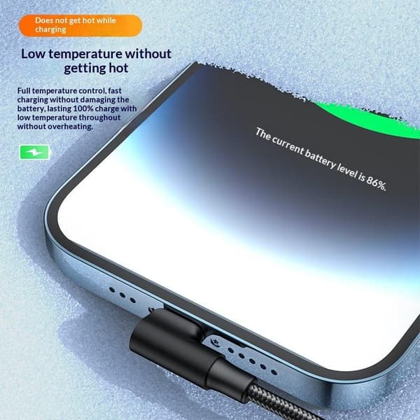 90 asteen PD 60W USB C 1M pikalatauspunottu kaapeli puhelimeen E size1