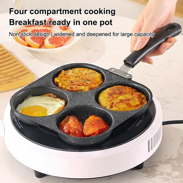 Egg Burger Stekepanne Trehåndtak Nonstick Husholdningsuniversa A3