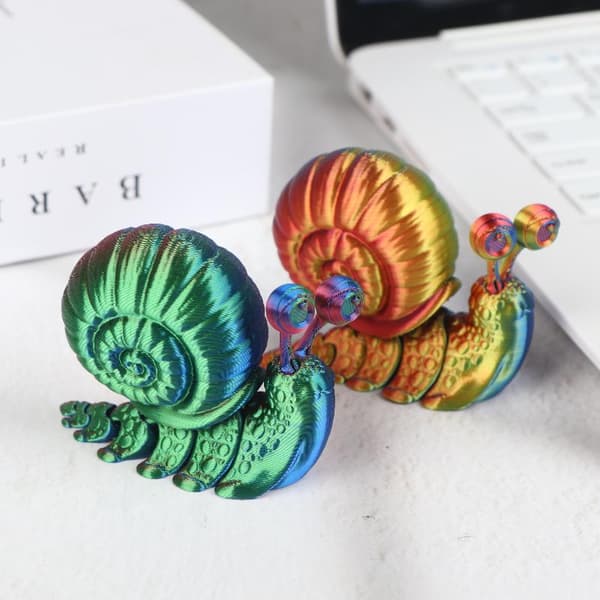 3D-printet simuleret sneglemodel legetøj sjovt dyreskulpturpynt A4 1Pcs
