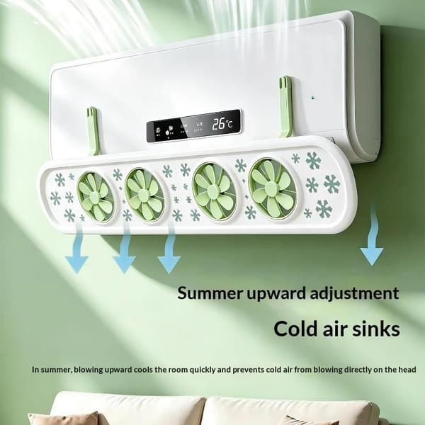 Justerbar Aircondition Vindafviser Med Stille Ventilator Anti D A3