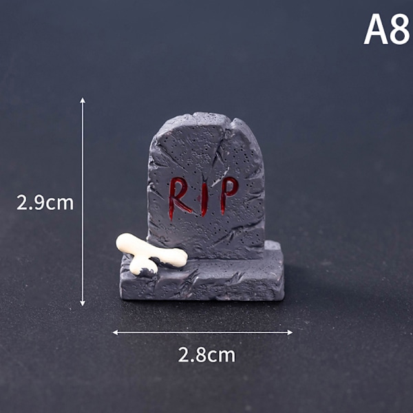 Halloween Mikro Landskap Miniatyr Resin Håndverk Mini Fe Hagem A8
