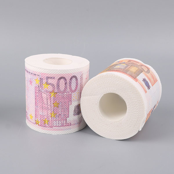 1 rulla 50/100/500 EUR Bill WC-paperikoristeet kotirullaan A