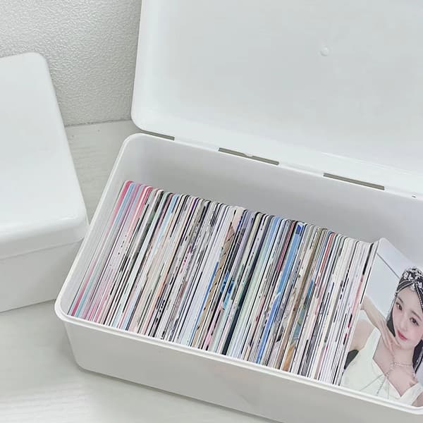 Transparent bomullspinnar förvaringslåda sminkorganisatör Multi White