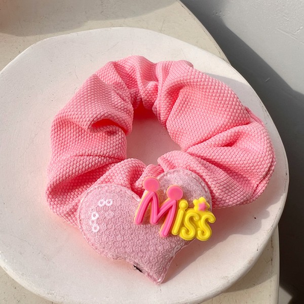 Sweet Girls' Pink Hair Ring Love Bow Barbie -hiuslenkki ja -köysi A1