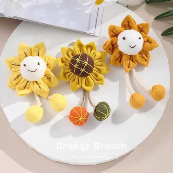 Sunflower Corsage Fabric ja Sunflower Brooch Trendikäs laukkuvaatteet A3