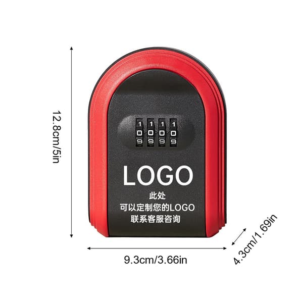 Väggfäste Key Storage Secret Box Organizer 4-siffrig kombination