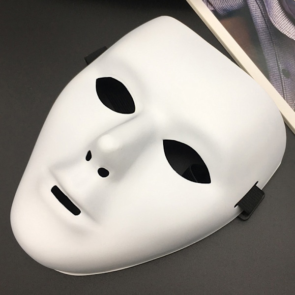 Halloween Cool PVC Kamen Rider Ghost Dance Hip Hop Maske Hvid N A2