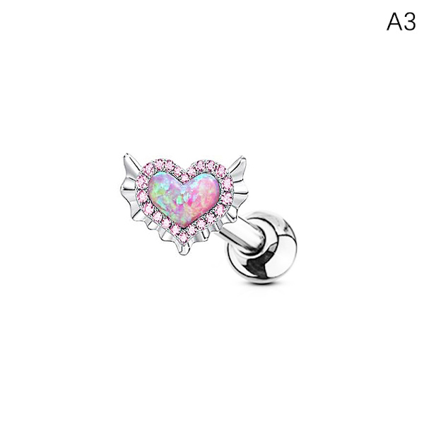 1 st Sweet Heart-formad navel Ringar Nipple Rings Lip Nails A2