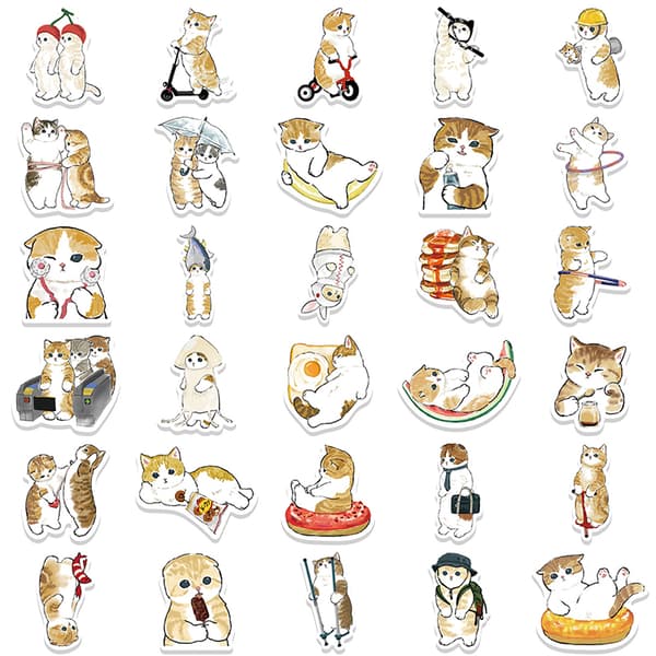 64st e Cat Sticker Djurdekaler Barnleksaker Scrapbook Laptop Gr