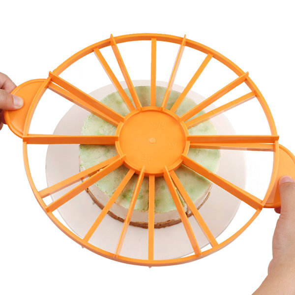 10/12 Slices Cake Equal Portion ter Round Bread Cake Mousse Div Green