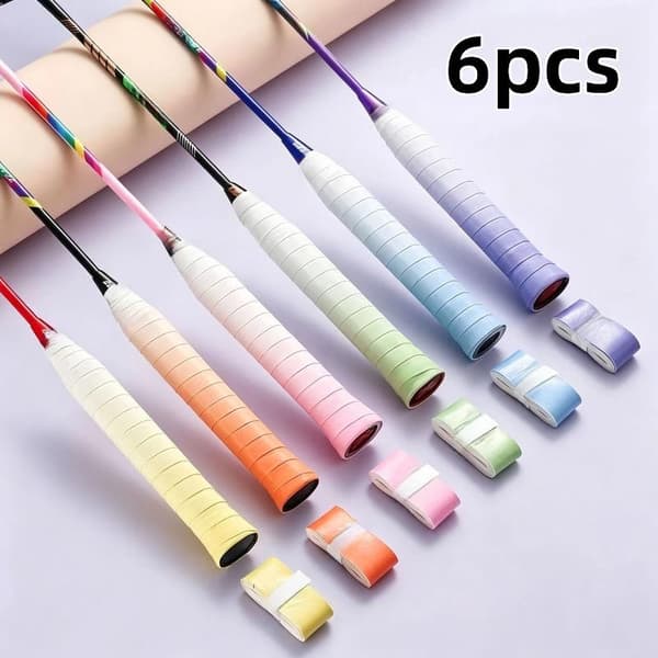 6 stk. Sklisikkert Badminton Racket Håndtak Grep Gradient Overgrip Ta A1