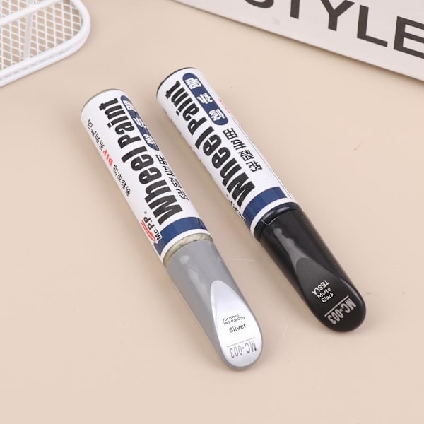 12 ml aluminiumfälgrenoveringsfärgborste hjulspray Silver