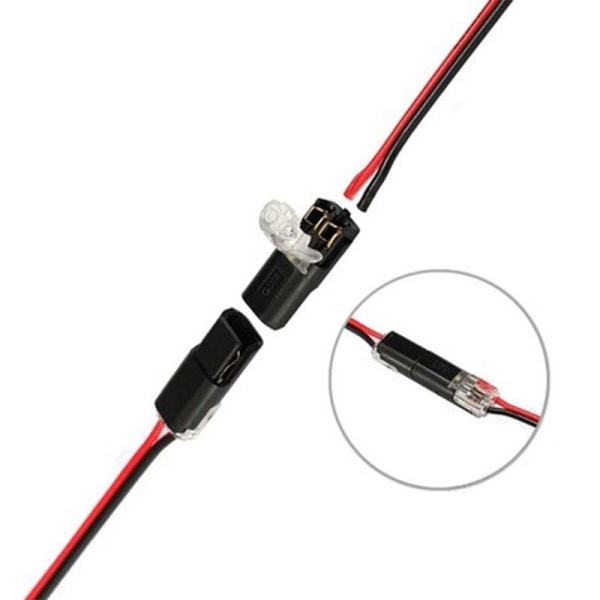 10 stk 2-pins hurtigpluggbar skjøt Elektrisk kabel Wire Connect