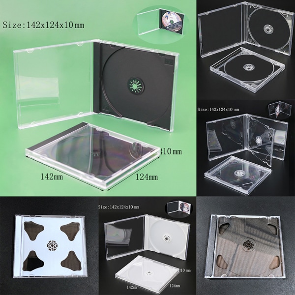 Plast DVD- case Bärbar CD-förvaringsbox CD- case Durabl Single Piece disc