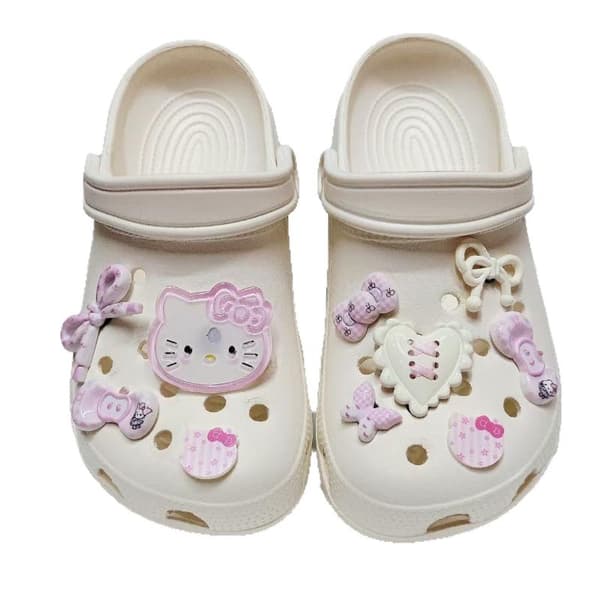 10 st kristall Hello Kitty rosett skoberlocker set e tecknad plast