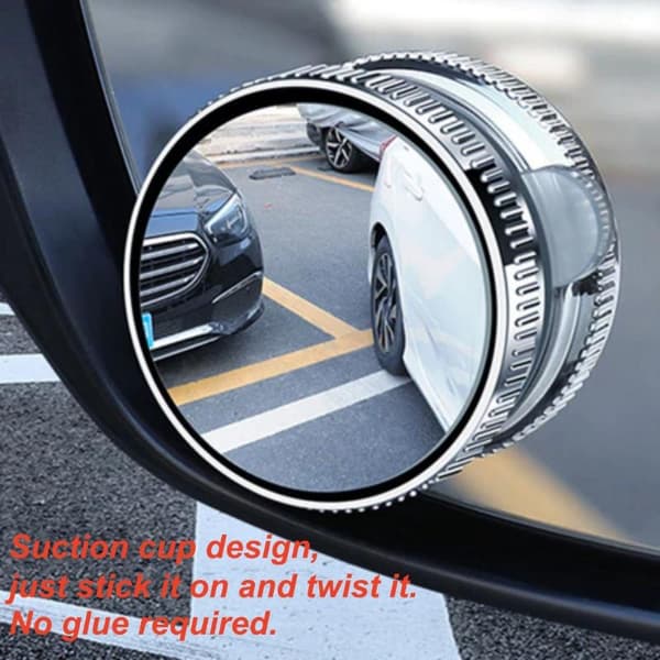 2 st universell bil backspegel 360° justerbar Silver 2PCS