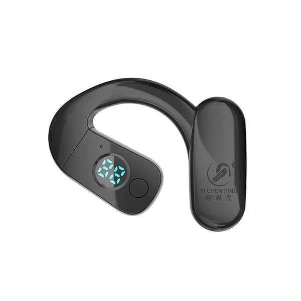 Bluetooth 6.0 Hodetelefon TWS Trådløs Ørekrok Hodetelefon HiFi Ste Black
