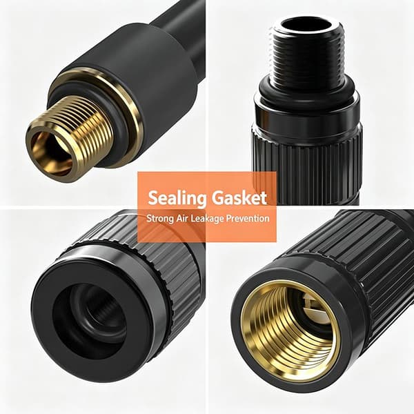 Generisk förlängningsslang cykeldäckspumpadapter med Schrader Extension Hose