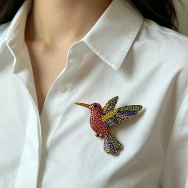 Glitrende Næbdyr Broche Skinnende Flerfarvet Design A2
