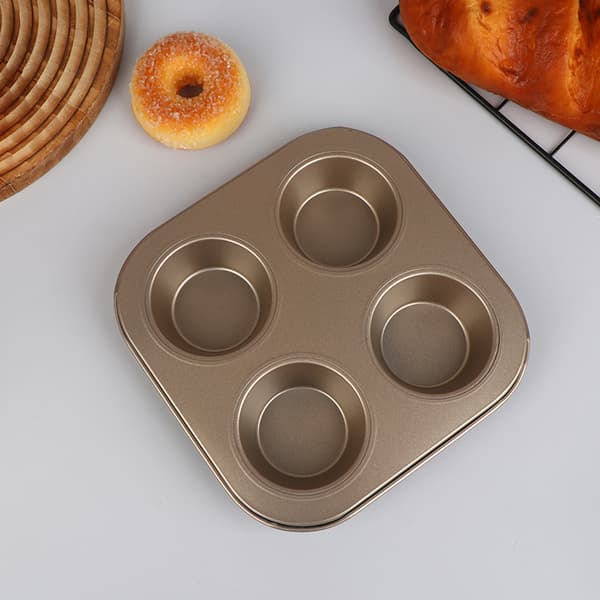 4/6/12 koppar Cupcake Pan Muffinbricka Kakform Muffin Pan Kol 4 Cups
