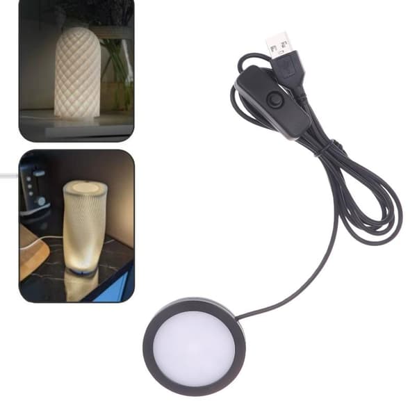 1 stk. til bambus LED-lysdele DIY-model varm/hvid/neutral sort 4000K Neutral light