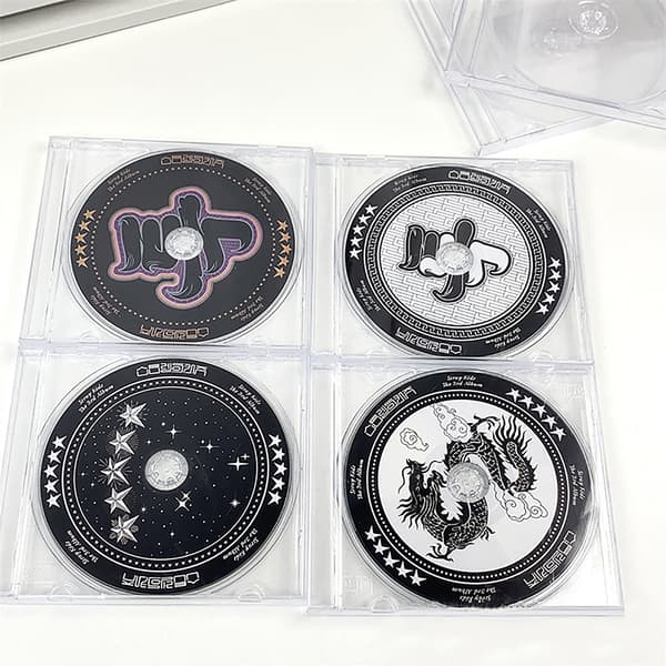 1 stk. Disk CD opbevaringsboks gennemsigtig plast DVD-etui multifunktion Clear