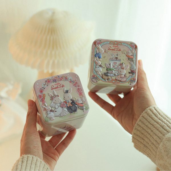 Easter Square Box Candy Box Easter Bunny Printing Tin Blikk C
