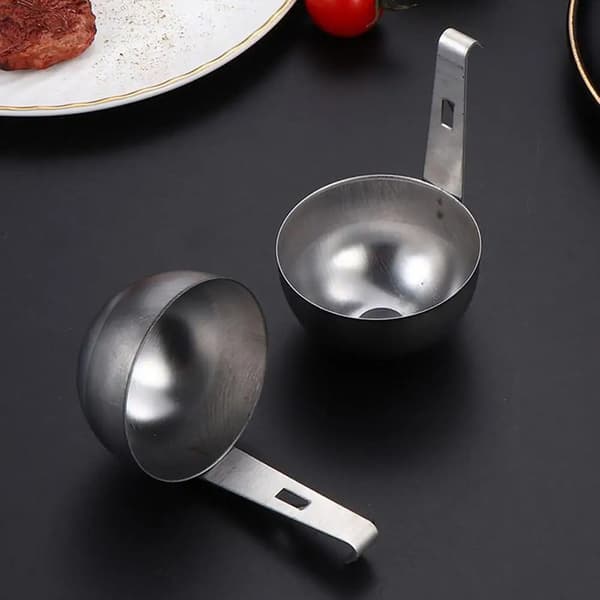 Eggekoker for posjerte egg, non-stick stor eggposjeringspanne B