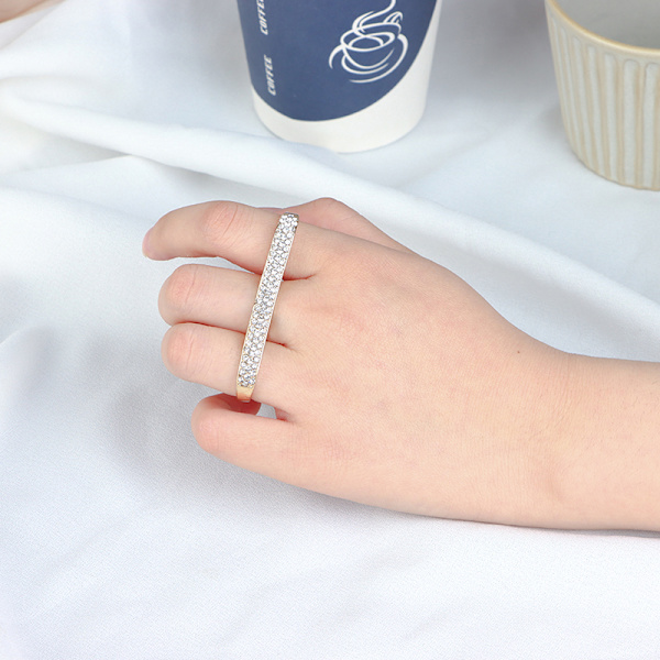 Fashion Three Fingers Knuckle Duster Ring Minimalistisk Rustfritt