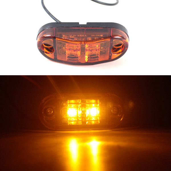 1 STK LED-sidemarkeringslys Advarselsbaglygter Auto billys Red