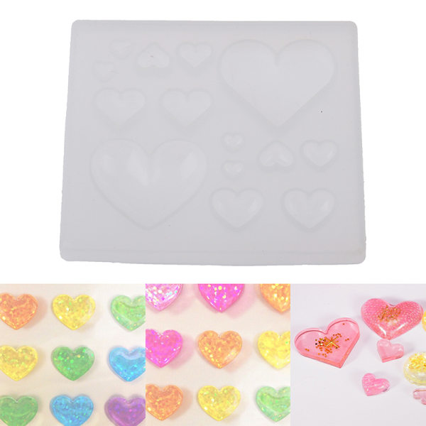 Candy Heart Silikone Form Sortiment Resin Cabochon Making
