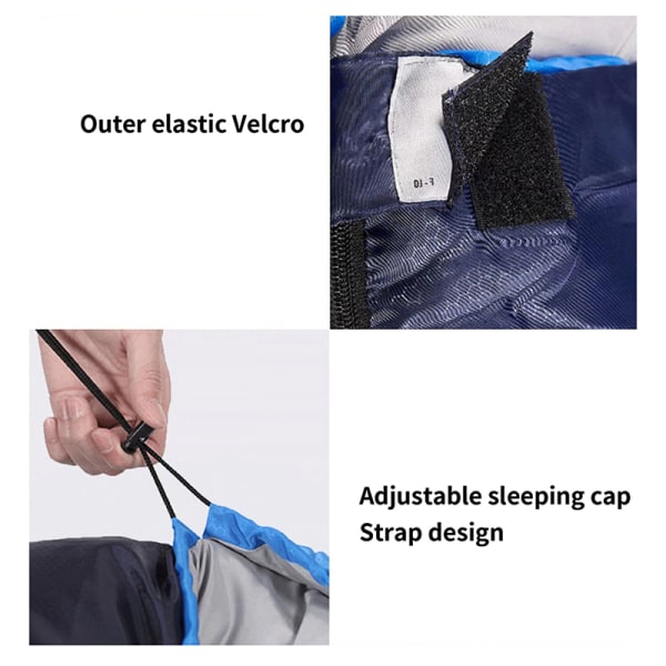Camping-makuupussi Ultrakevyt vedenpitävä kauden lämmin reppu Dark blue 1.35G