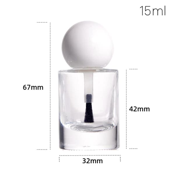 8/10/15ml Tomme Neglelakkflasker Børstehette Påfyllbart Glass 10ml