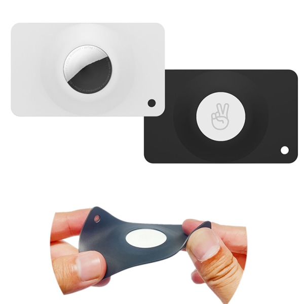 For Apple AirTag Case Lommebok Tracker Card Beskyttende for Apple Black