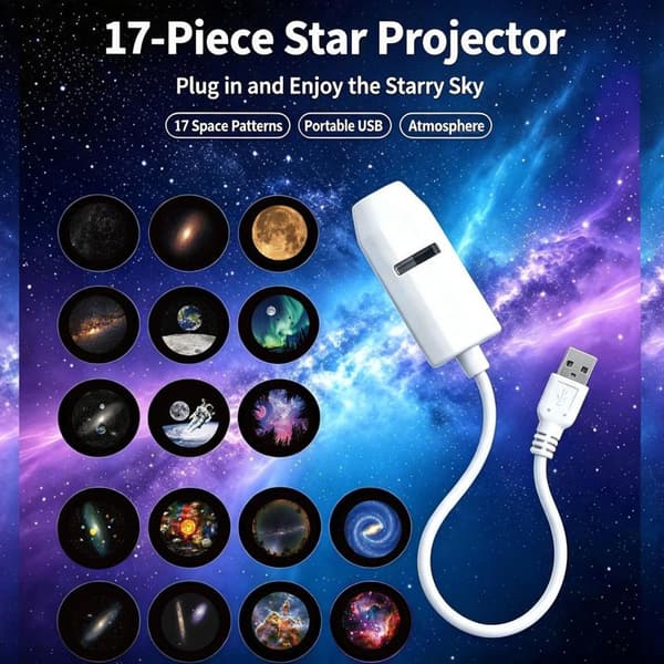 1 sæt USB-projektion atmosfærelys Stjernehimmel natlys Rom Onesize