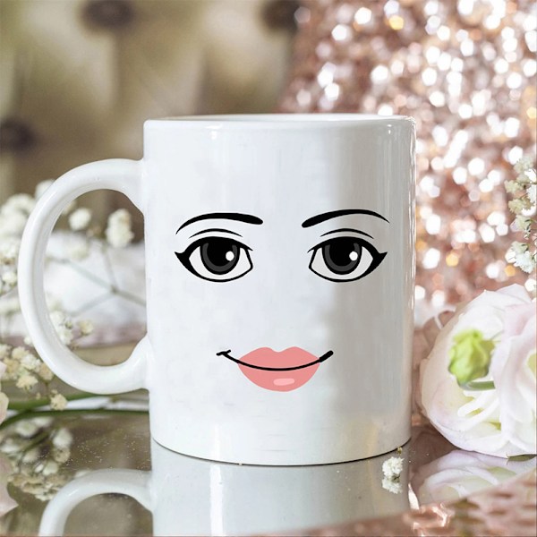 Spelinspirerad mugg med mans ansikte, rolig mugg med ansikten för män eller kvinnor 1