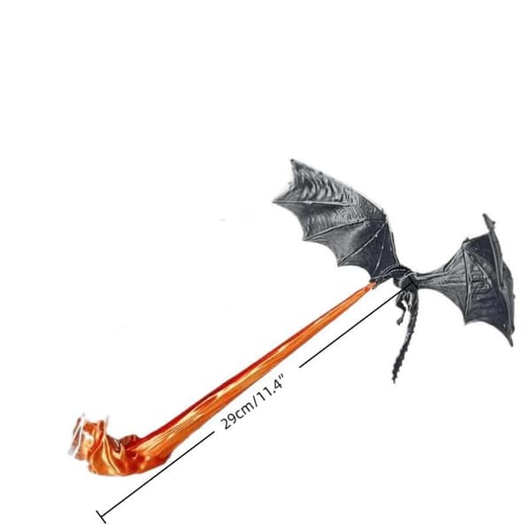Drakflamdekor 3D Drakflam Bokvrå Flygande Elddrake A5
