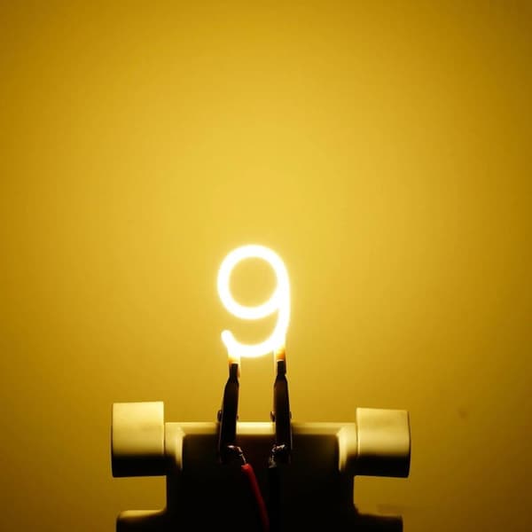 Nummer 0123456789 LED-glødetråd DC 3V COB Edison gul hvit DI 1