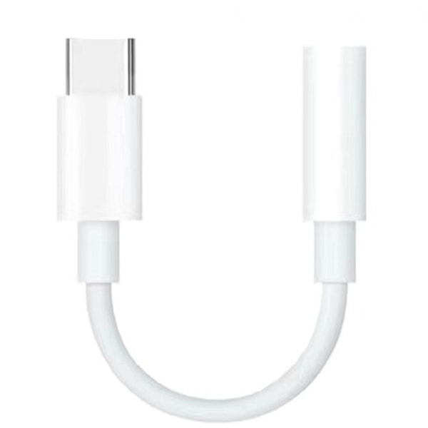 Type C til 3,5 mm Aux Adapter Type-c 3,5 Jack o Kabel Hodetelefon C Black
