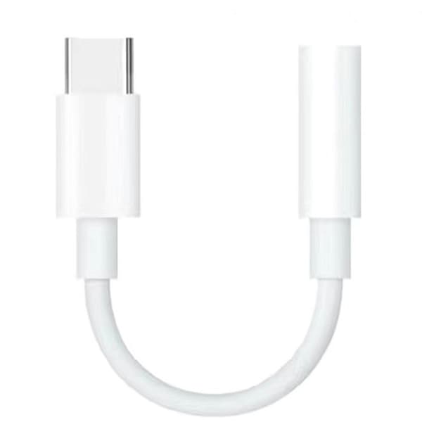 Type C til 3,5 mm Aux-adapter Type-c 3,5-stik o Kabel-hovedtelefon C White