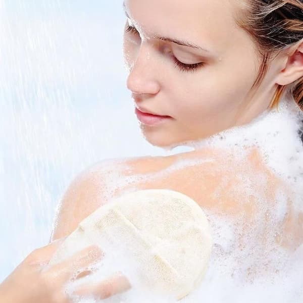 100% naturlig loofah svamp badebombe eksfolierer død tør hud til